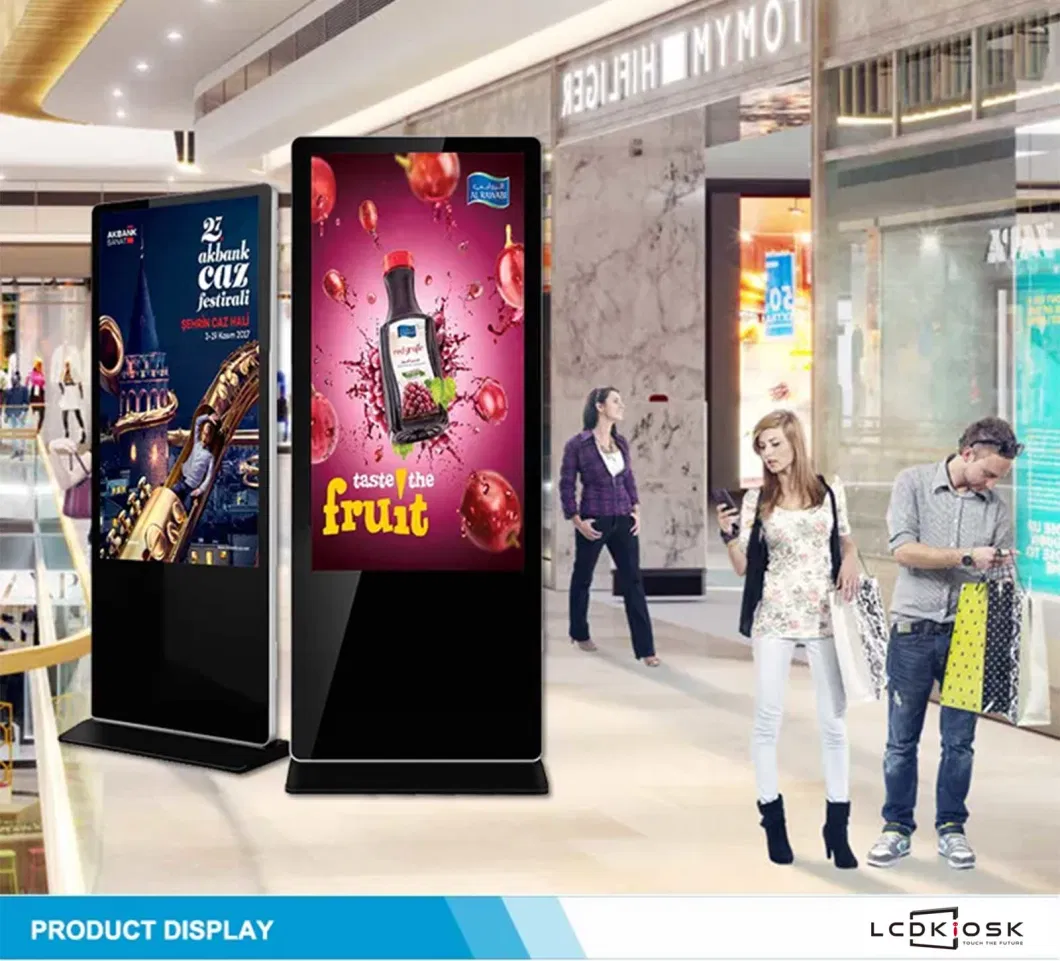 43 Inch Floor Standing Network Advertising Media Player, LCD Screen Digital Signage