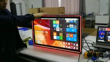 Monitor 32LCD com luzes LED endereçáveis ​​e em funcionamento